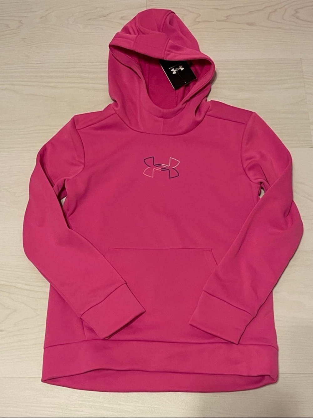 Under Armour Girls Hot Pink Hooded Sweatshirt